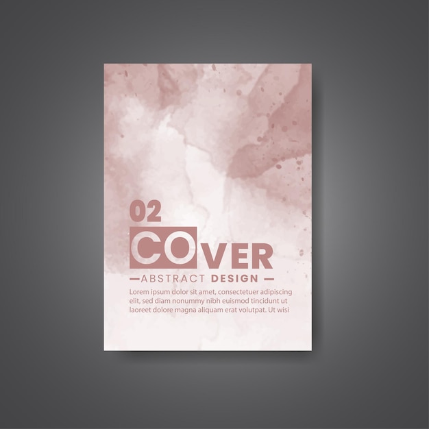 Cover template with watercolor background Design for your cover date postcard banner logo