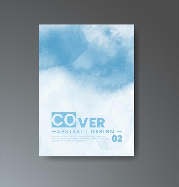 Cover template with watercolor background Design for your cover date postcard banner logo