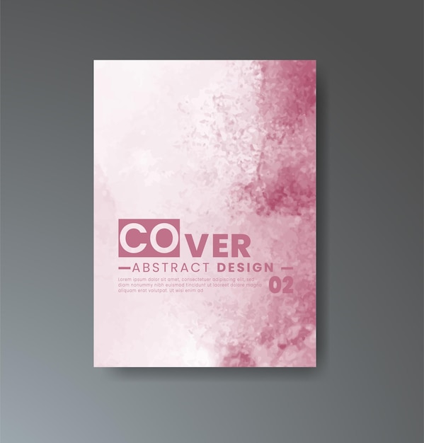 Cover template with watercolor background Design for your cover date postcard banner logo