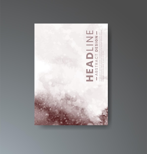 Шаблон обложки с акварельным фоном Дизайн для логотипа баннера открытки с датой обложки