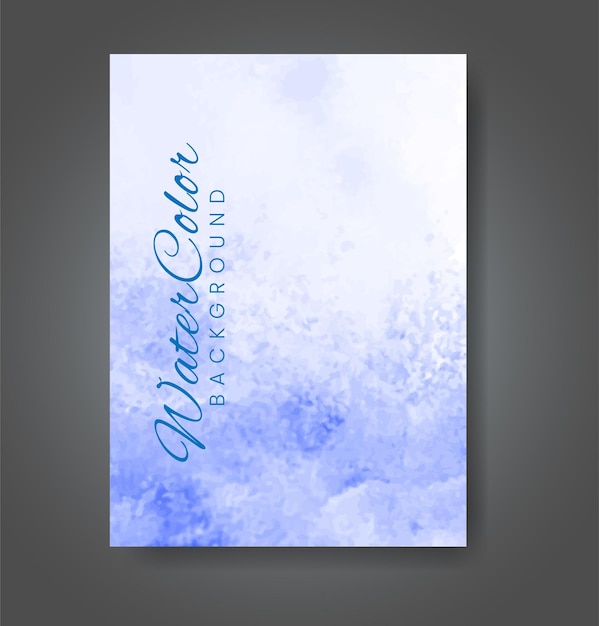 Vector cover template with watercolor background design for your cover date postcard banner logo
