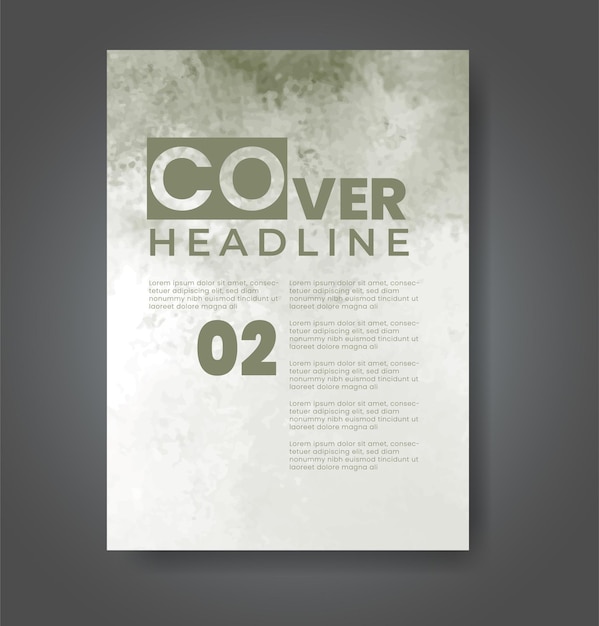 Cover template with watercolor background Design for your cover date postcard banner logo