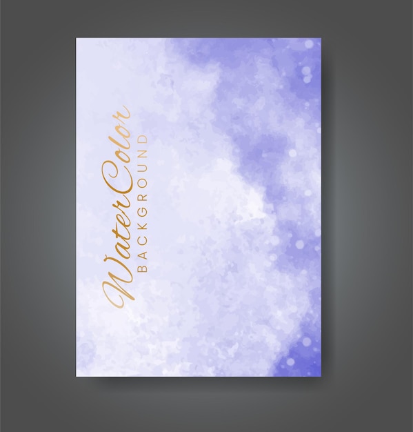 Cover template with watercolor background Design for your cover date postcard banner logo