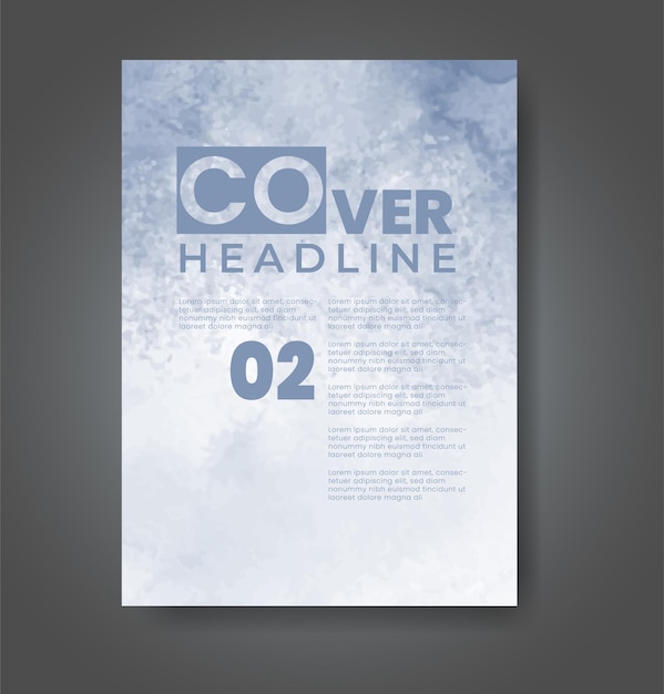 Cover template with watercolor background Design for your cover date postcard banner logo