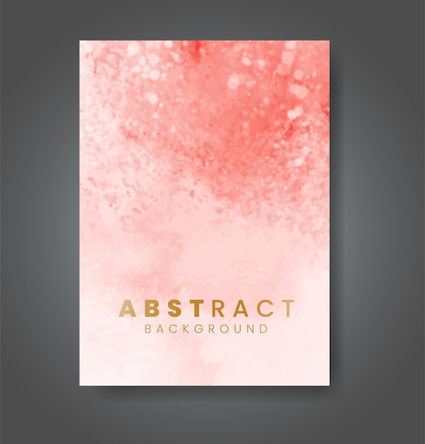 Cover template with watercolor background Design for your cover date postcard banner logo