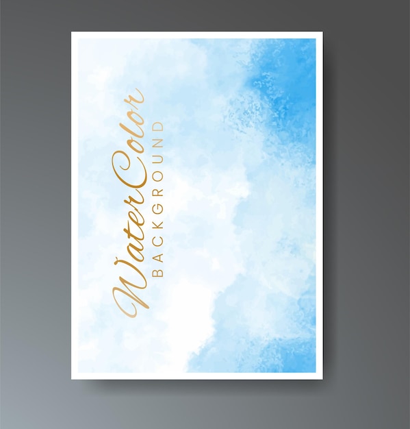 Vector cover template with watercolor background design for your cover date postcard banner logo