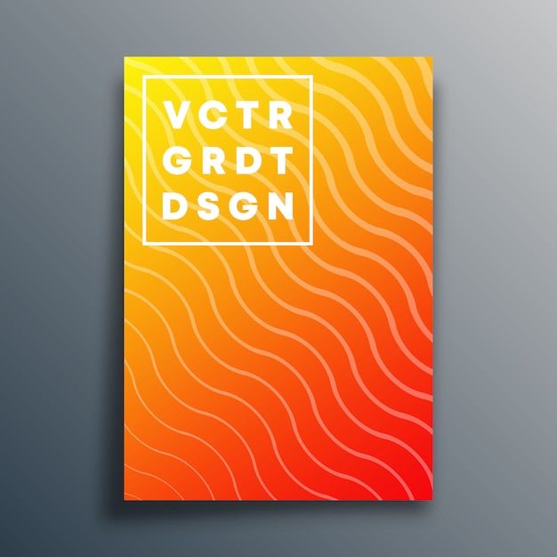 Cover template with wavy lines for flyer, poster, brochure, typography or other printing products.  illustration