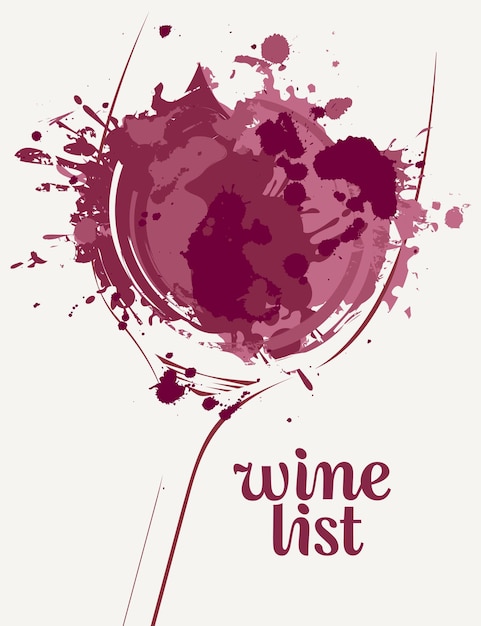 Vector cover for wine list menu