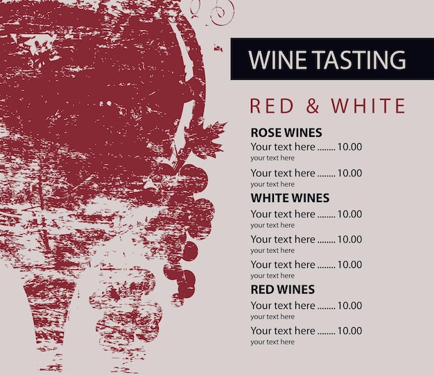 cover for wine list menu