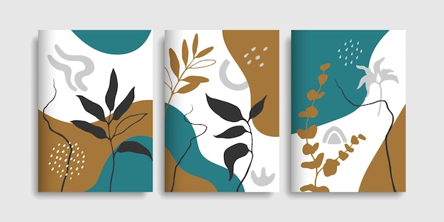 Covercollectie met handgetekende organische vormen
