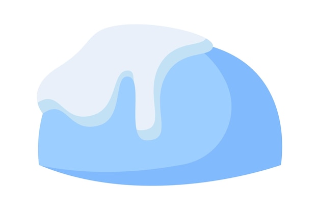 Vector covered by snow flat icon winter weather snow depth