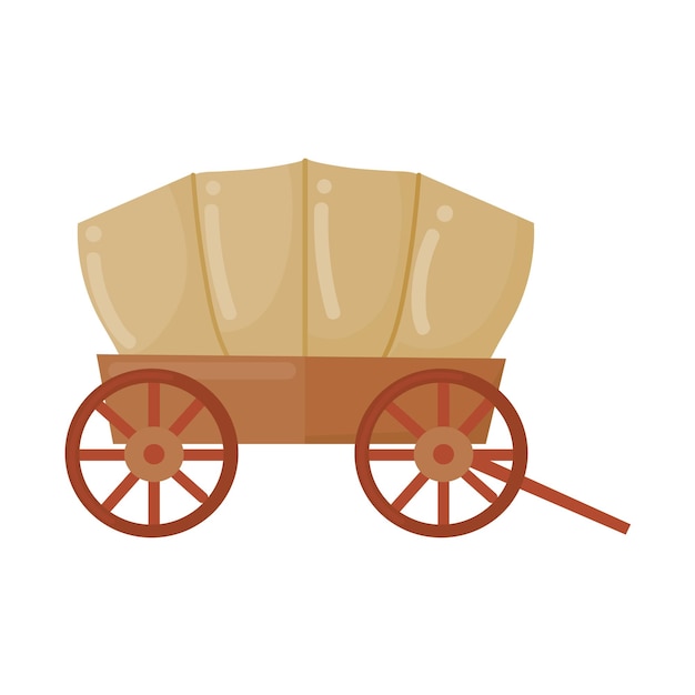 Vector covered wagon icon clipart avatar logotype isolated vector illustration