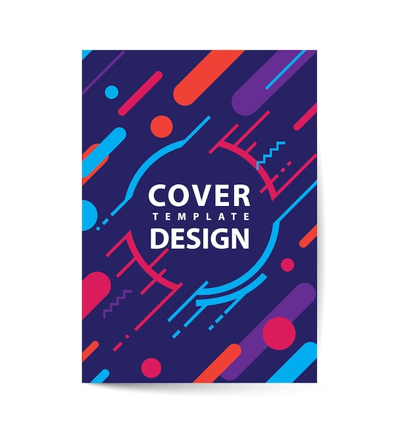 Covers design with geometric rounded lines pattern Cool colorful backgrounds You can use for Banners Placards Posters Flyers Vector illustration