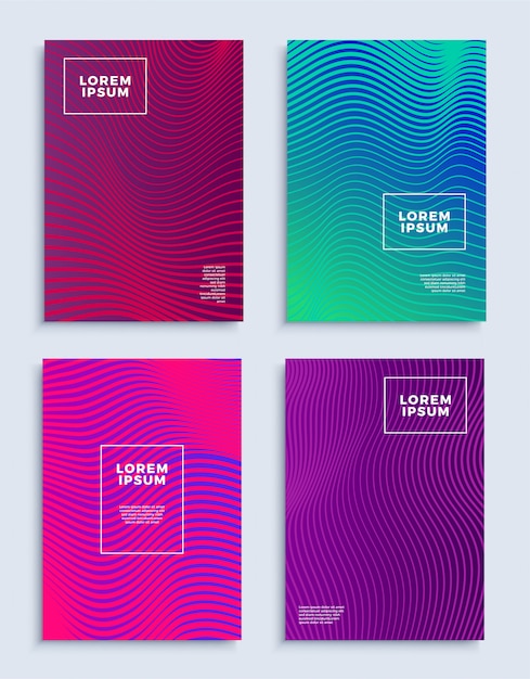 Covers modern abstract design templates set.