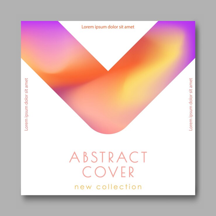 Vector covers with a gradient colorful blurring of geometric shapes the idea of a banner brochure catalog or booklet a template for creative design