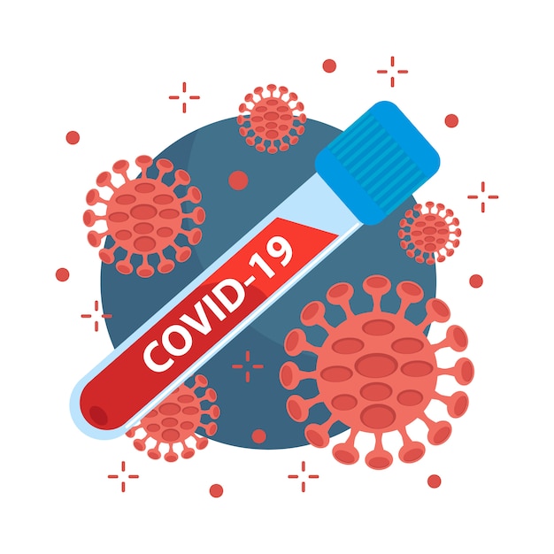 Covid-19 coronavirus-concept. virussen en bacteriën