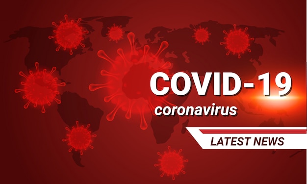 Covid-19 latest news banner for press. Coronavirus molecular cell