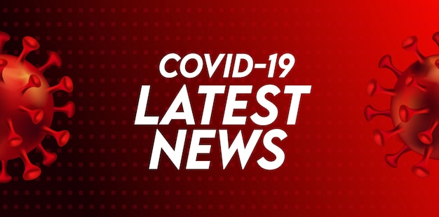 Vector covid-19 latest news headline template