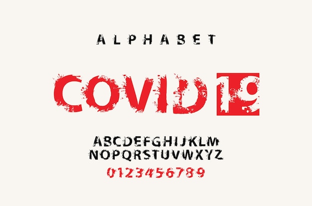Vector covid 19 lettering