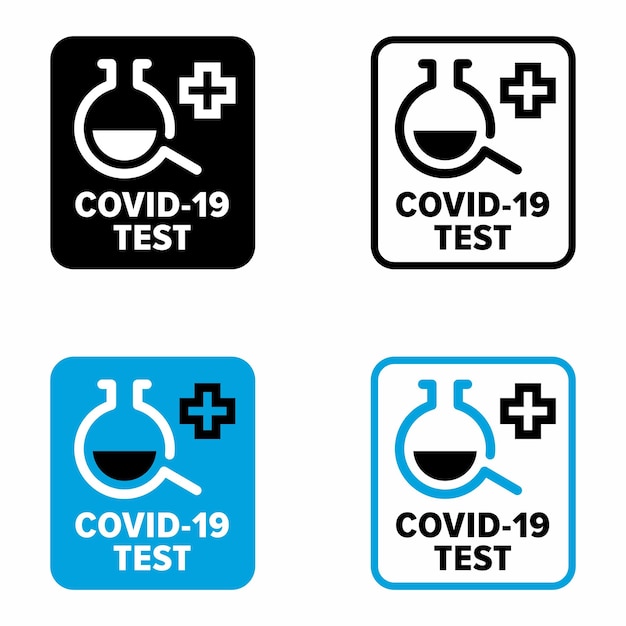 Segno di informazioni sull'analisi e l'indagine di laboratorio del coronavirus del test covid-19