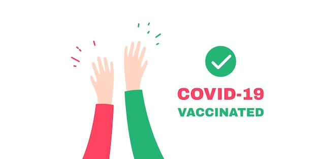 Illustrazione del concetto vaccinato covid-19