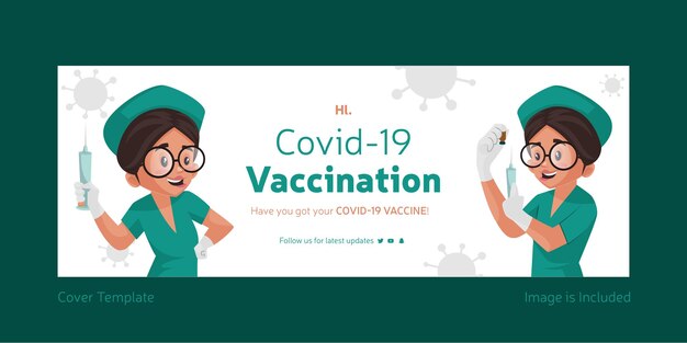 Covid 19 vaccination facebook cover template