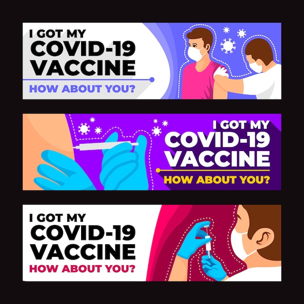 COVID-19 ワクチンに関するバナー