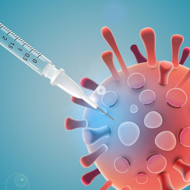 Covid 19 vaccine illustration design