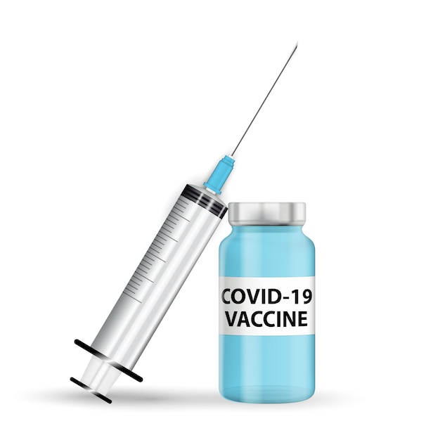 Covid-19 vaccine medical background.  illustration. eps10