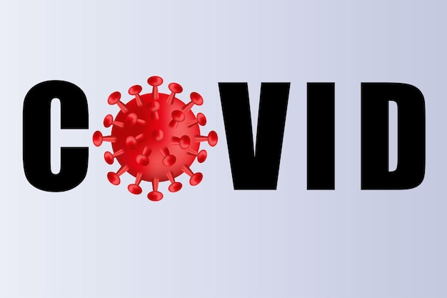 Vector covid-logo coronavirus logo sociaal probleem