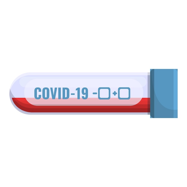 Vector covid test tube icon cartoon of covid test tube vector icon for web design isolated on white background