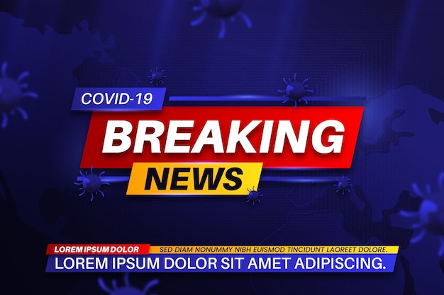 Vector covid19 breaking news template