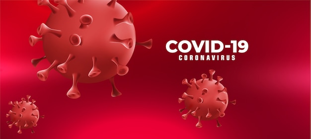 Covid19またはコロナウイルスの背景デザイン