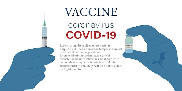 Vector covid19 coronavirus vaccine banner the concept of vaccination