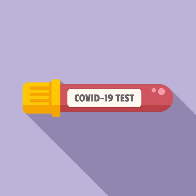 Vector covid19 test icon flat vector corona lab nose clinic