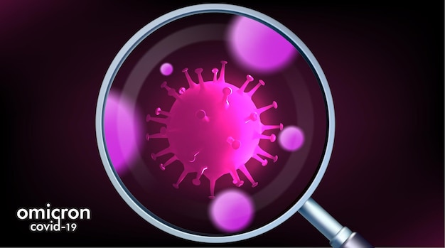 Covid1919 or coronavirus under a magnifying glass