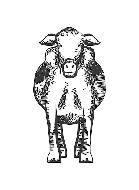 cow animal farm icon isolated