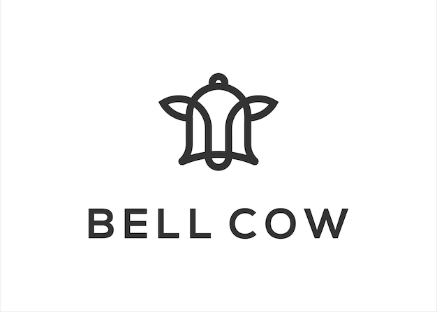 Cow bell logo design template