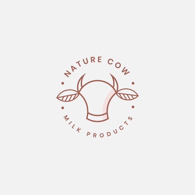 cow brand minimal  logo design