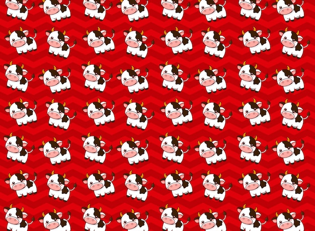 cow and bull couple illustration pattern vector for fabrics childrens background