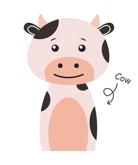 Cow Cartoon character Vector