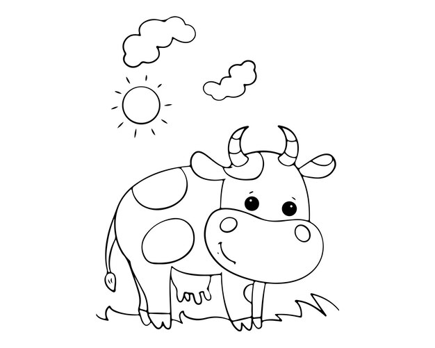 cow coloring page 024 animals coloring page book