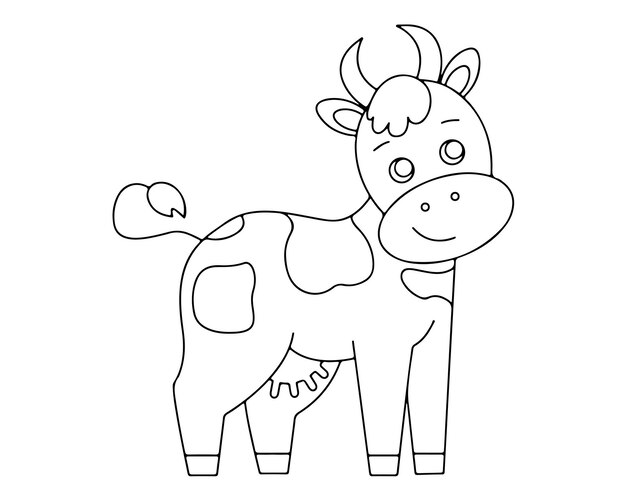 Cow Coloring Page 027 dieren Coloring Page boek