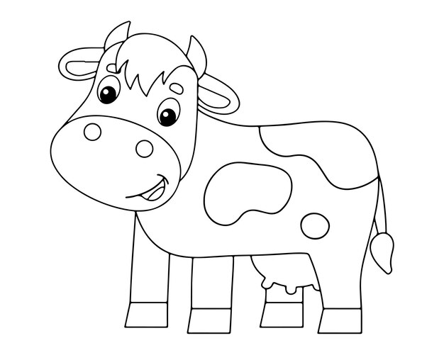 Cow Coloring Page 058 dieren Coloring Page boek