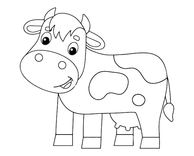 Cow Coloring Page 069 dieren Coloring Page boek