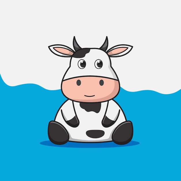 Cow drawing vector illustration