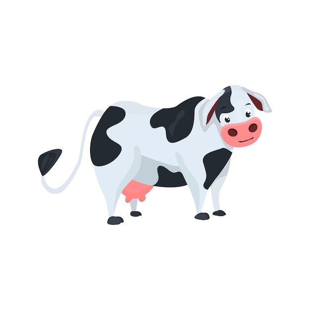 Cow flat icon Colored vector element from animals collection Creative Cow icon for web design templates and infographics