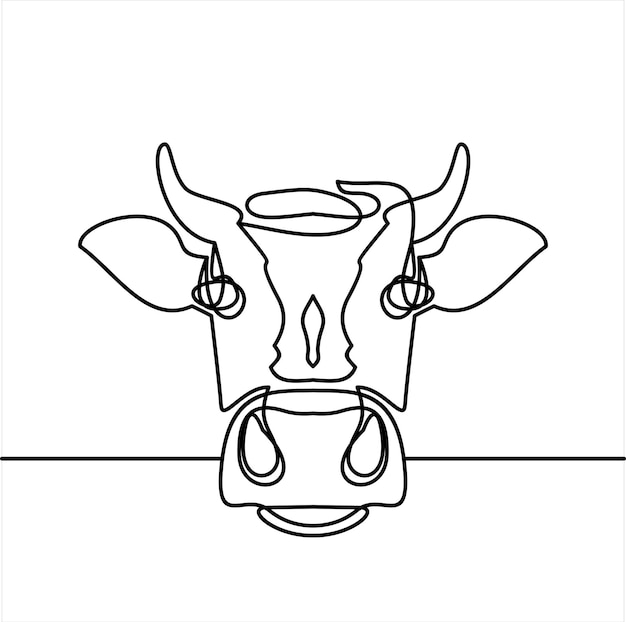 Vector cow flat icon