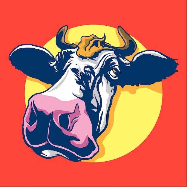 cow head logo