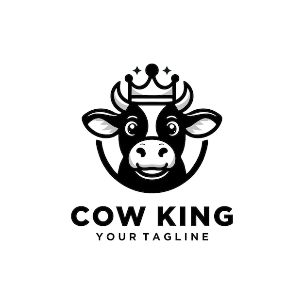 Vector cow head vector logo design animal cow logo vector